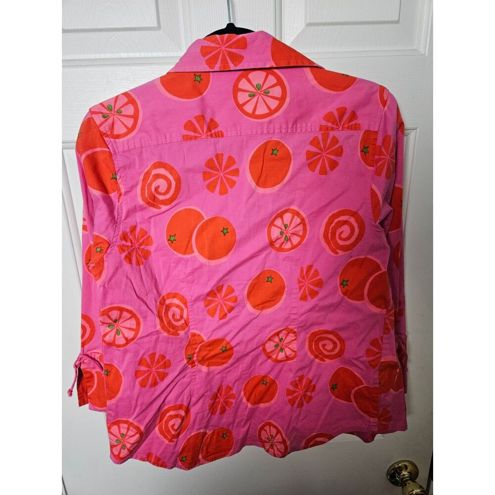 Michael Simon Size Medium Button Up Shirt Pink - image 3